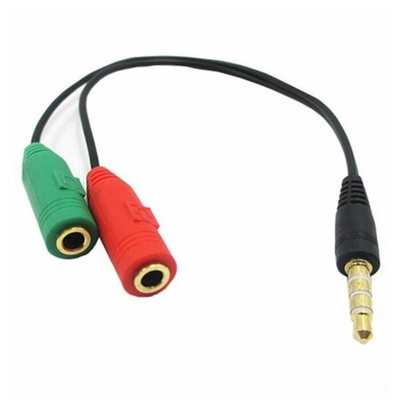 Cáp chia Audio 3.5mm ra mic và loa (Đen) -dc1014