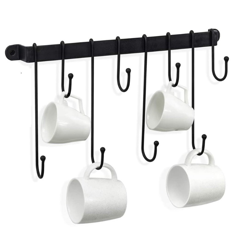 Giá Đỡ Cốc Cà Phê Gắn Tường Phong Cách Mộc Mạc Châu Âu