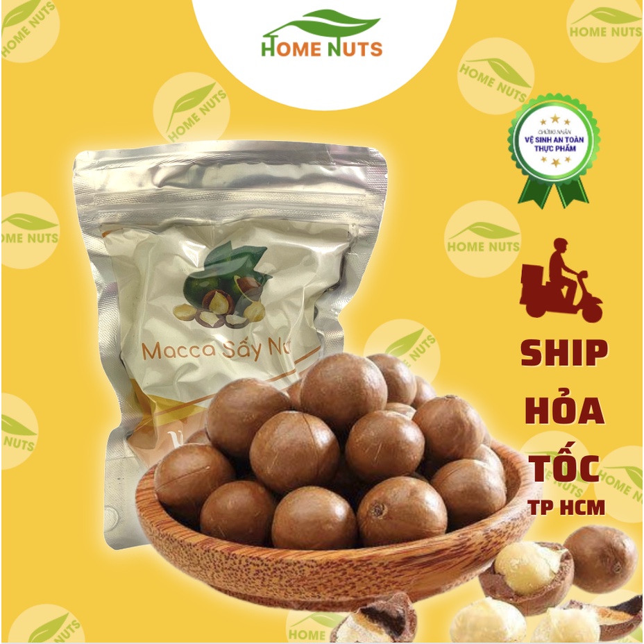 Hạt macca tách vỏ Tây Nguyên, Macca Home Nuts cho bà bầu , hạt macca sấy tốt cho sức khỏe, ăn kiếng, giảm cân