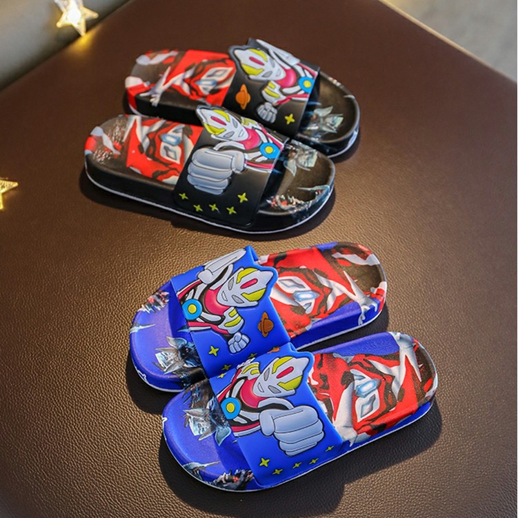 Dép 3D siêu nhân điện quang ultra cho bé trai đế in hình siêu sang chảnh cho bé trai êm chân bé