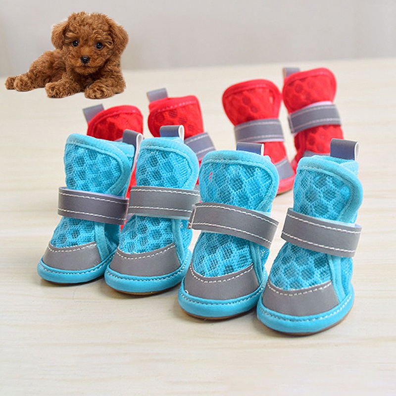 4 Chiếc Giày Lưới Thoáng Khí Chống Trượt Cho Chó