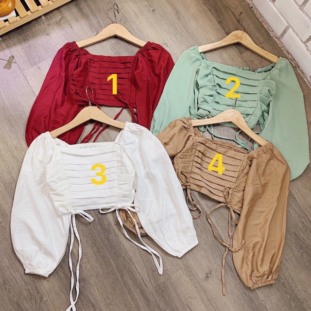 🌸 Áo Croptop rút nhún 2 bên | BigBuy360 - bigbuy360.vn