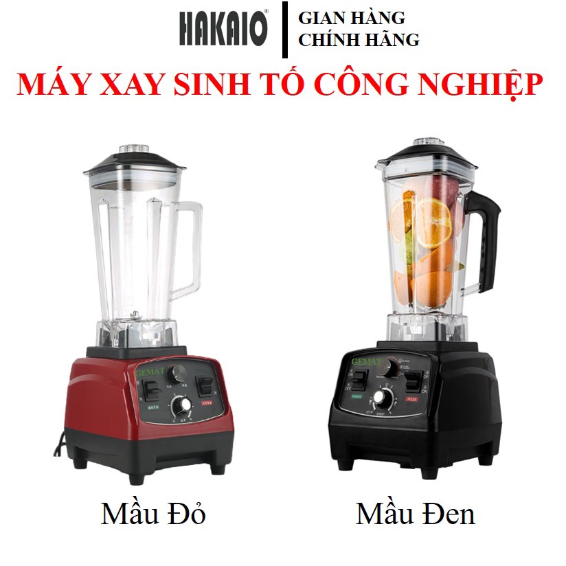 [Mã ELHA22 giảm 6% đơn 300K] Máy Xay Công Nghiệp Xay Đá GEMAT Sinh Tố, Đồ Khô Cứng Các nút điều khiển dễ dàng