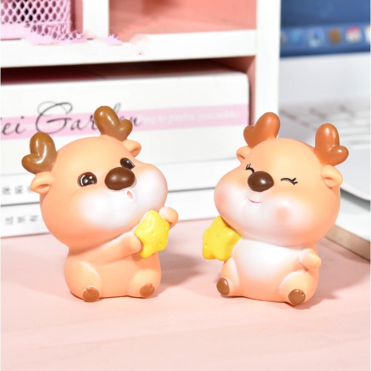Mô hình Hươu mập dễ thương cho các bạn trang trí móc khóa, làm Jibbitz, DIY