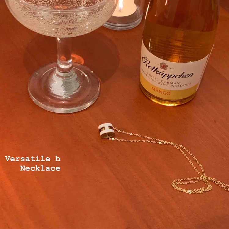 Dây Chuyền Mặt Chữ H Phối Dây Xích Thời Trang Sang Trọng Cho Nữ