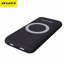 Sạc dự phòng cao cấp không dây Qi 12000 MAh chính hãng Awei