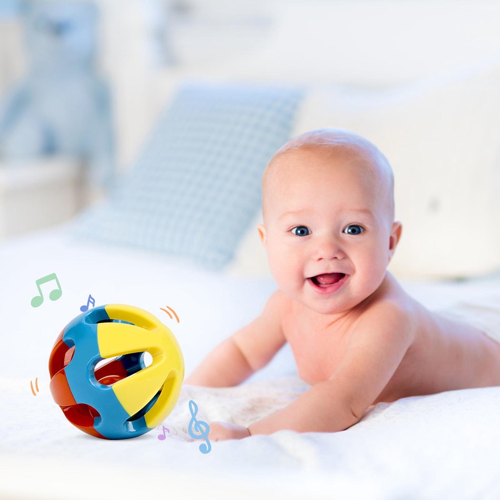 Bóng Lục Lạc Đồ Chơi Cầm Tay Cho Bé 0-6 Tháng Tuổi