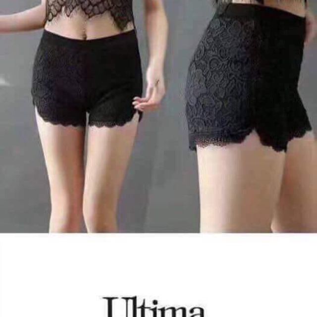 Quần đùi hoa cúc lót ren