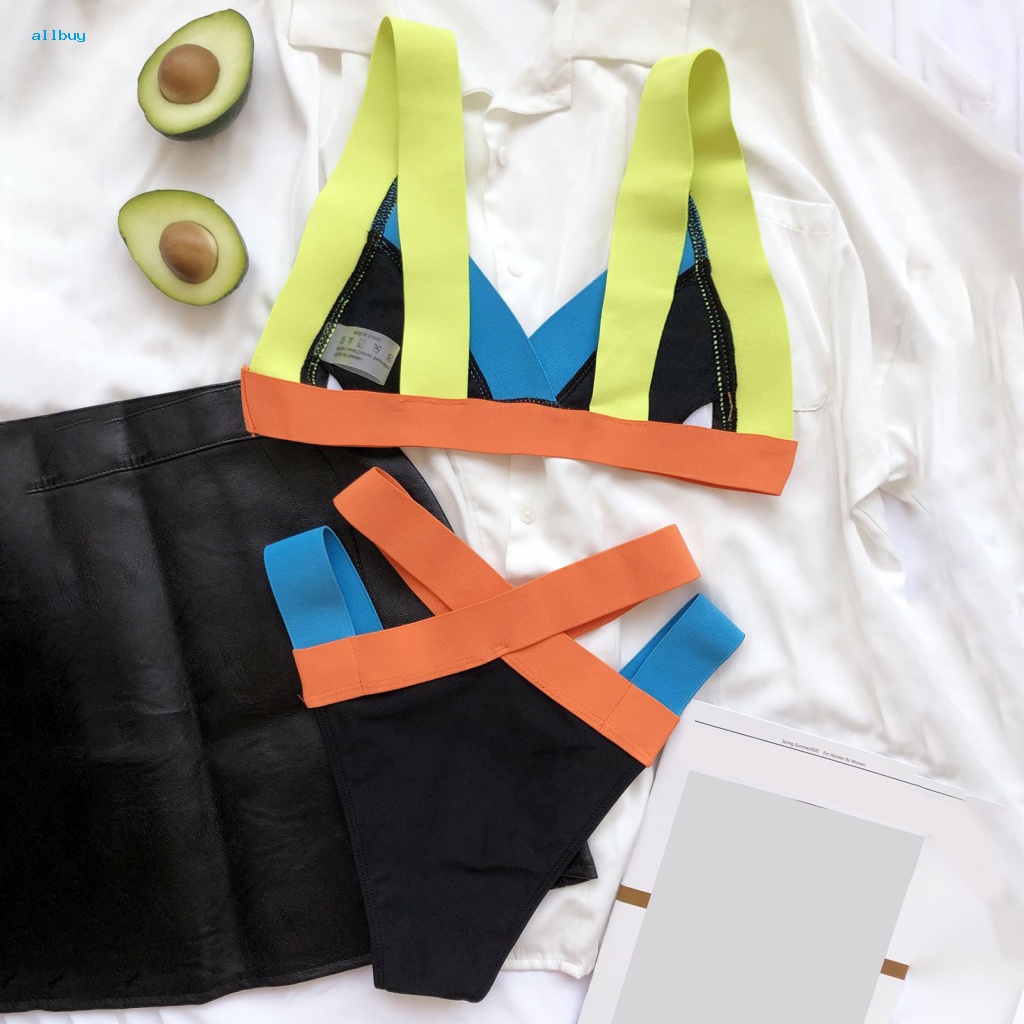Allbuy 2 Cái / Bộ Bikini Xẻ Tà Không Dây