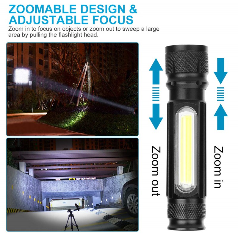 Đèn Pin LED USB T6 Có Nam Châm Chuyên Dụng Cho Cắm Trại