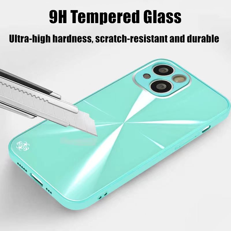 Ốp Điện Thoại Kính Cường Lực Sang Trọng Cho iPhone 13 12 11 Pro MAX XS MAX XR X 7 8 Plus 12Pro 13 Pro MAX