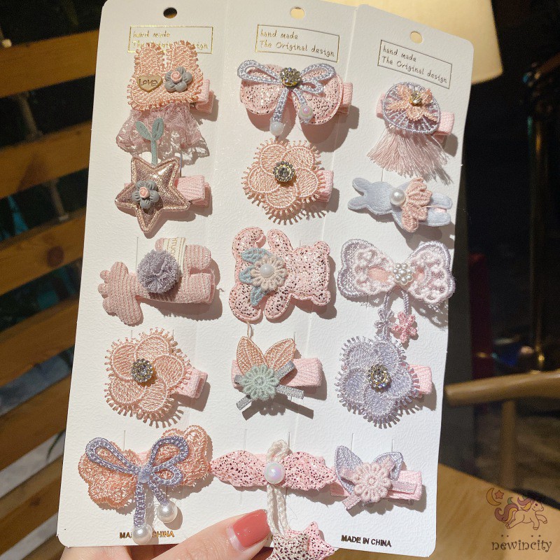 Set Kẹp Tóc Xinh Xắn Phong Cách Hàn Quốc Dành Cho Bé Gái