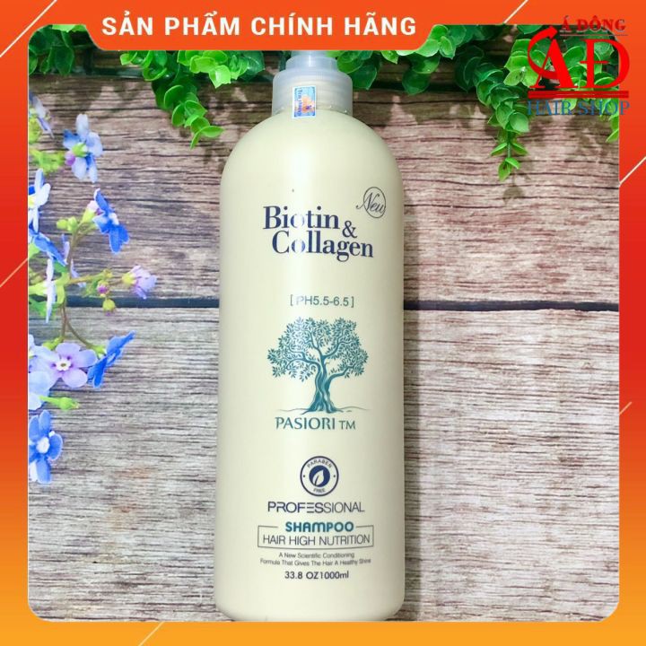 Chính hãng Giá sỉ Dầu gội Biotin collagen Pasiori TM cho tóc khô hư tổn