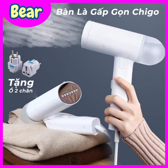 Bàn là hơi nước cầm tay gấp gọn CHIGO- 1200W- Hàng chính hãng- Bảo hành 12 tháng