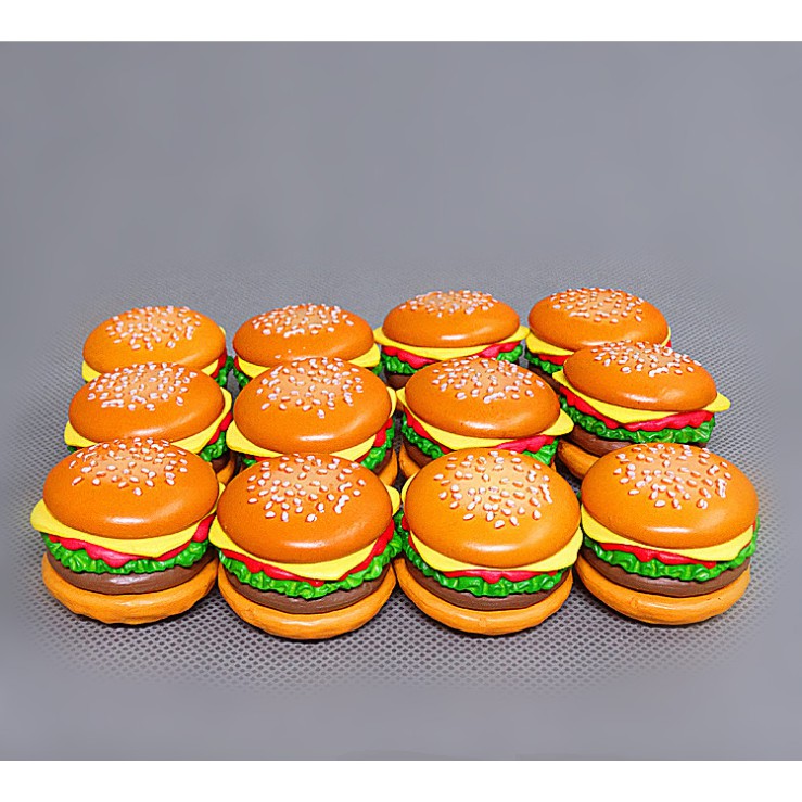 Mô hình Hamburger size 3 x 3.5cm cho các bạn làm móc khóa, trang trí nhà búp bê, DIY