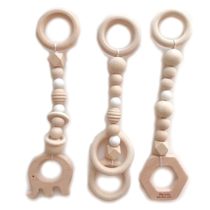 Set 3 giá treo đồ chơi bằng gỗ cứng hình hoạt hình phong cách Bắc Âu trang trí phòng trẻ em