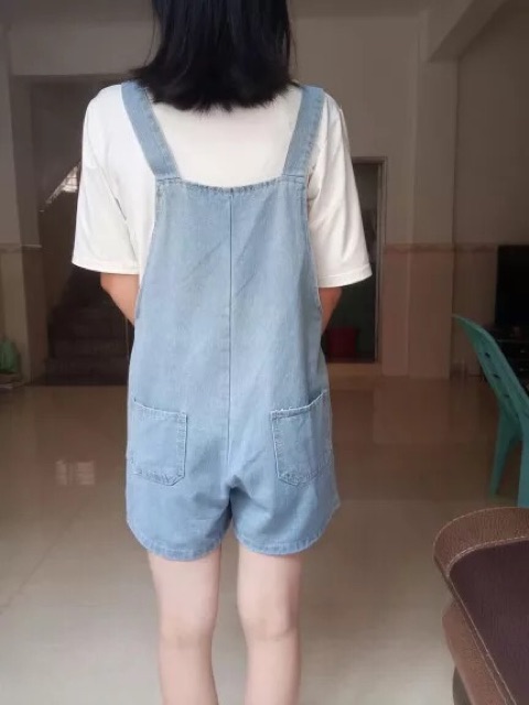 [KÈM ẢNH THẬT+ SẴN] Quần yếm bò ngắn chất đẹp ulzzang hàn quốc | BigBuy360 - bigbuy360.vn