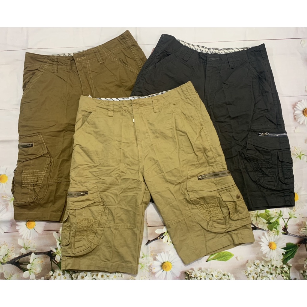 Quần Short Kaki Nam Túi Hộp Cao Cấp Chất Vải Mềm Mịn, Bền Màu