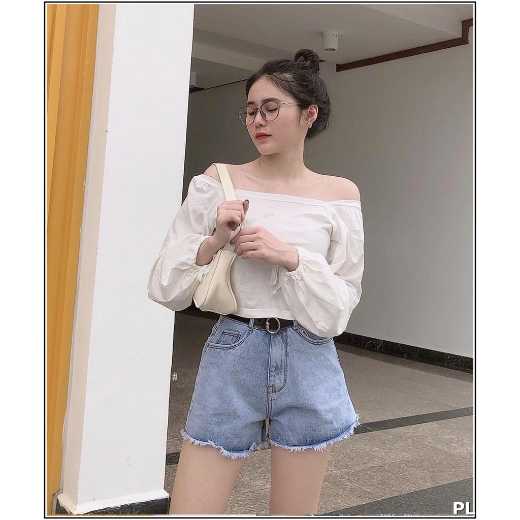 quần short jean nữ TRƠN TUA LAI XANH NHẠT TC//N1