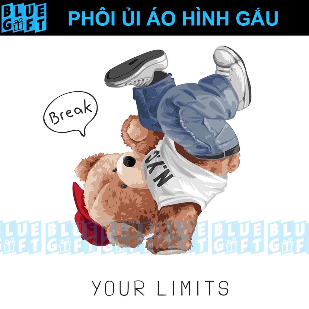 Có In Theo Yêu Cầu, Hình Ủi Gấu G1 - Blue Gift