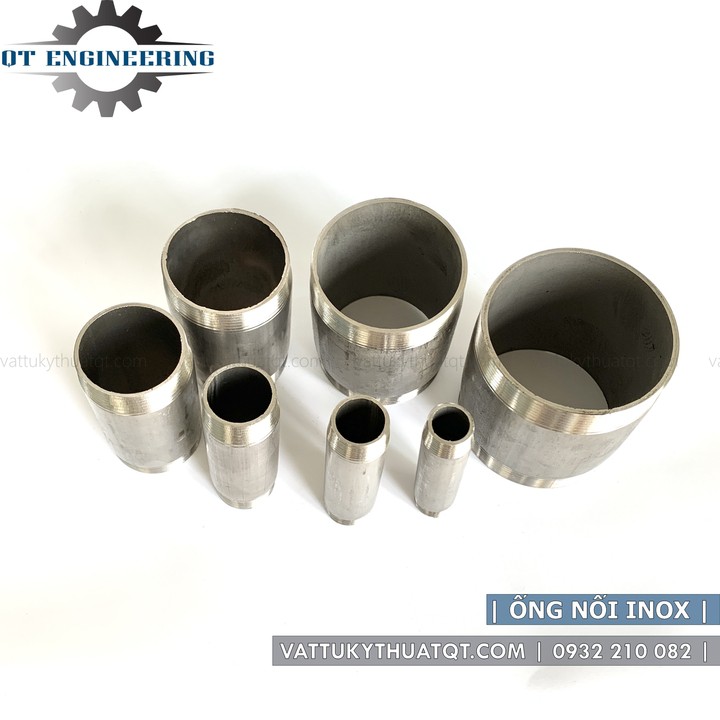 Ống nối inox 2 đầu ren ngoài  | Phi 13,17,21,27,34,42,49