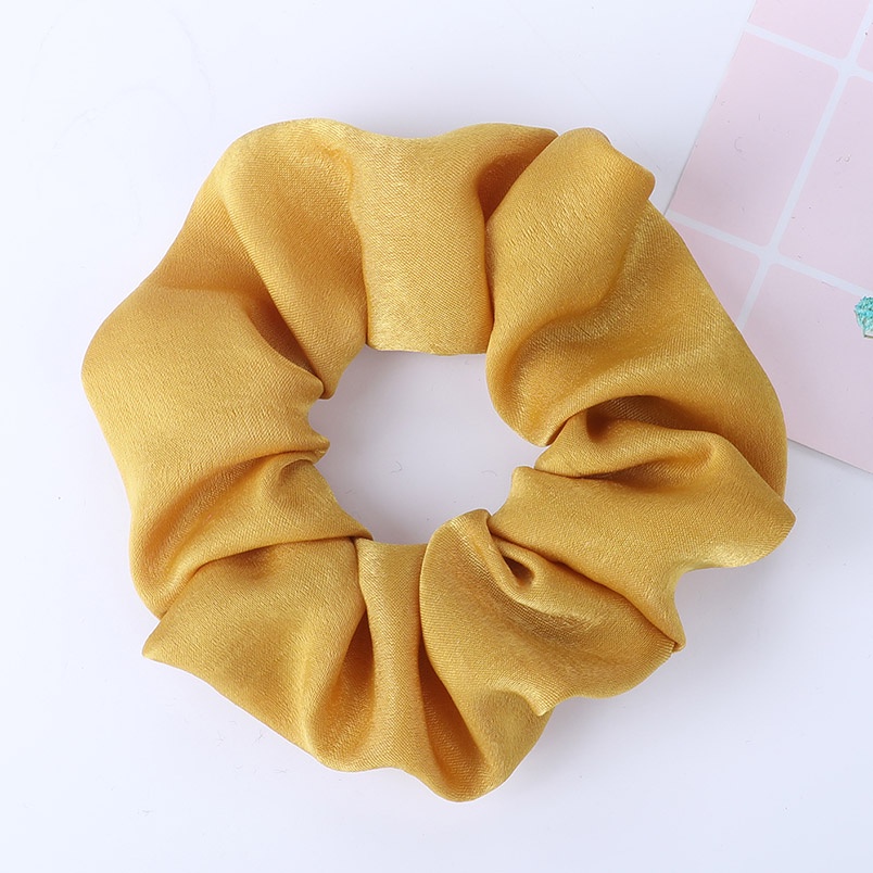 Dây buộc tóc Haimeikang bằng satin lớn màu sắc chân thực thiết kế đơn giản hợp thời trang cho nữ
