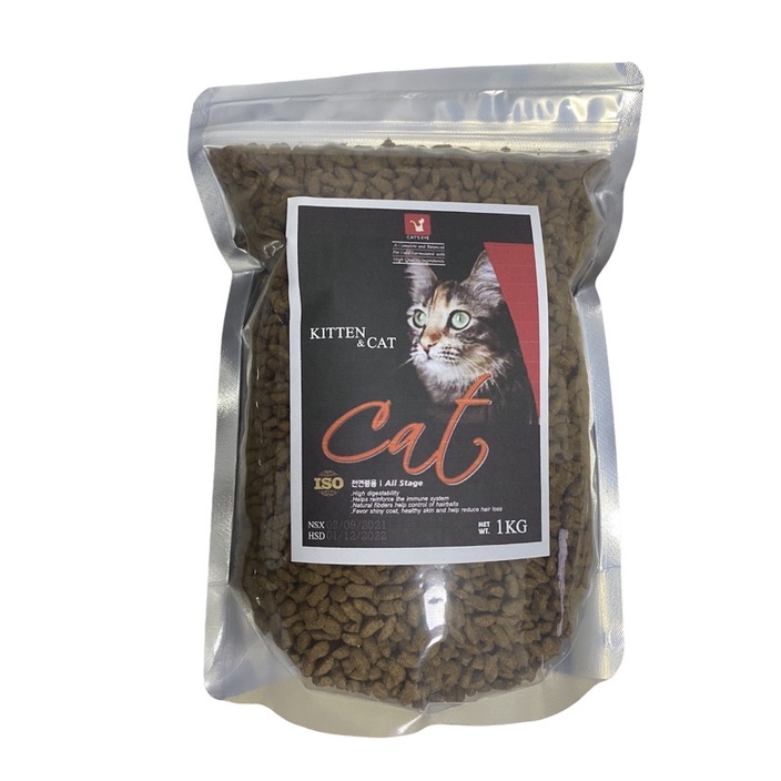 Thức Ăn Hạt cho Mèo CAT'S EYE Túi Zip 1Kg | Vie PETSHOP