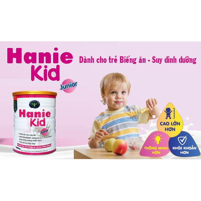 Sữa Hanie Kid_ dinh dưỡng chuyên biệt cho trẻ biếng ăn & SDD 400g