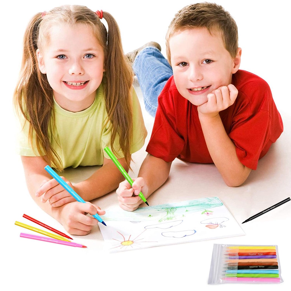 Bút Vẽ Trang Trí Bánh Quy/Bánh Kem 10 Màu Có Thể Ăn Được DIY