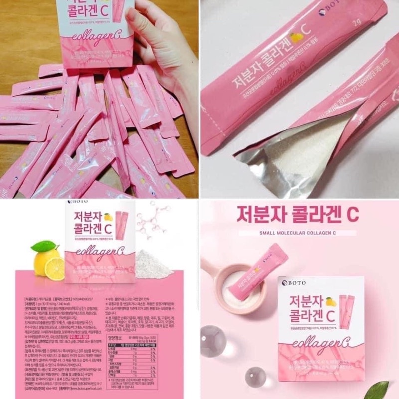 Bột uống Collagen Vitamin C Boto Hàn Quốc