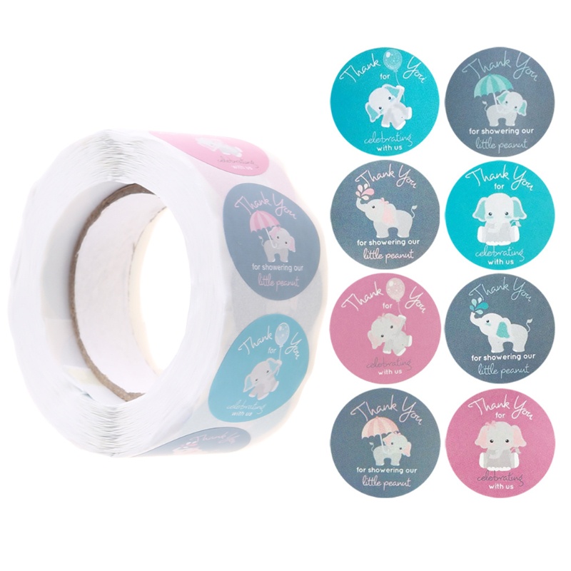 Set 500 Nhãn Dán In Chữ Thank You Trang Trí Phong Bì/Tiệc Cưới