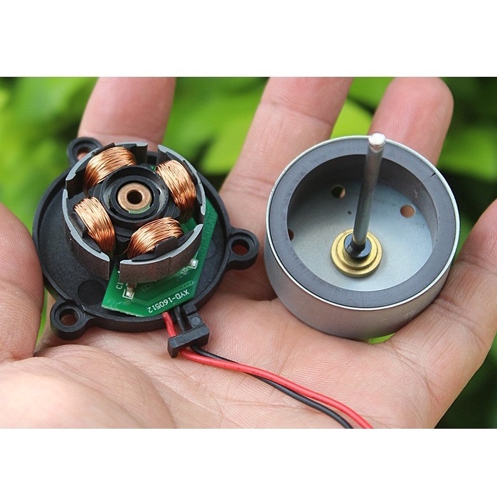 Động cơ quạt 12V không chổi than, công suất 8W tốc độ 4100 vòng/phút - Dùng chế quạt chạy siêu êm, tiết kiệm điện