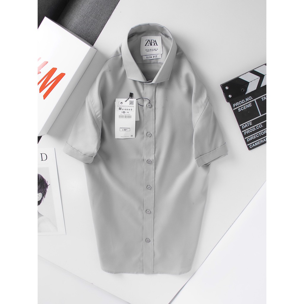[FREESHIP][VIDEO SẢN PHẨM] Áo sơ mi trơn [ZARA][BAO ĐỔI TRẢ] ngắn tay | BigBuy360 - bigbuy360.vn