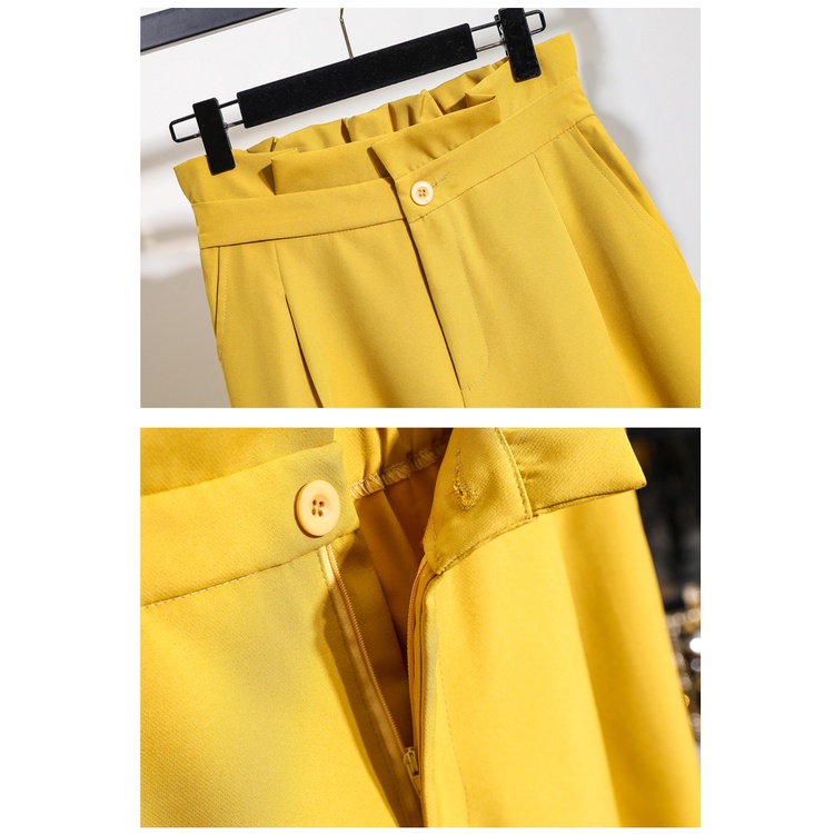 Quần tây nữ lưng cao công sở cạp bèo DOLOXI Hàn Quốc cao cấp  Q356