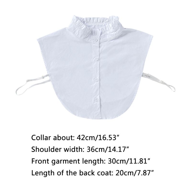 Xiangbao Áo Sweater Giả Cổ Đứng Nhún Bèo Màu Trắng Thuần Khiết Có Thể Tháo Rời Thời Trang Mùa Thu Cho Nữ
