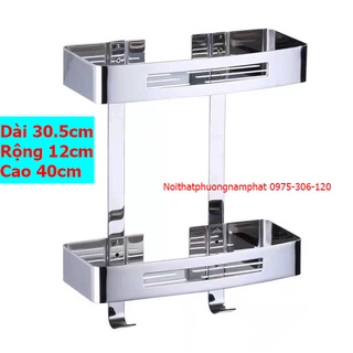 [CÔNG NGHỆ ĐÁNH BÓNG] Kệ Sữa Tắm Dầu Gội Trong Nhà Tắm INOX 304 KG17 KÊ THẲNG TẤM, inox 304 sáng bóng chống han rỉ