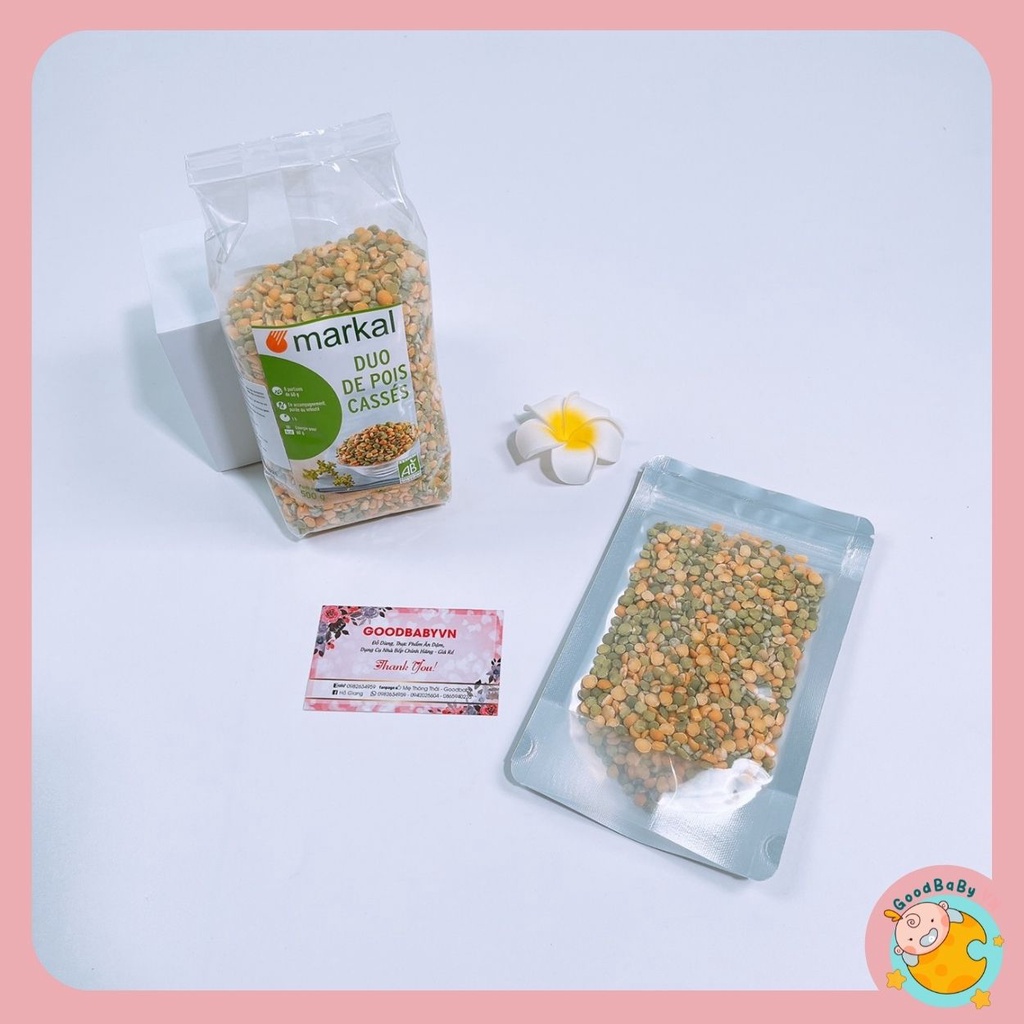 Đậu hà lan (xanh - vàng) hữu cơ Markal 100g -500g cho bé Goodbabyvn