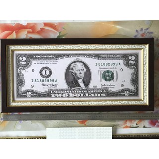 KHUNG TRANH TỜ 2$ VÀ TỜ 1000$ TUYỆT ĐẸP