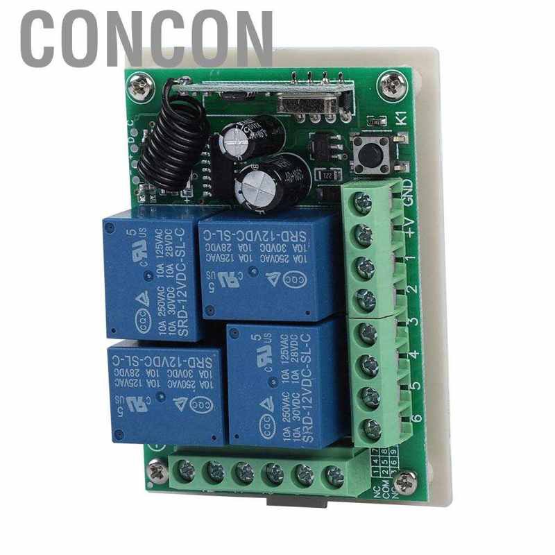 [Ready Stock] Bộ Công Tắc Điều Khiển Từ Xa Concon 12v 4 Kênh