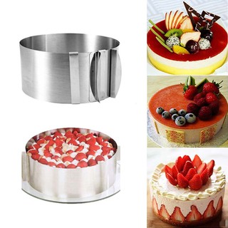 Khuôn ring mousse tròn thay đổi kích thước