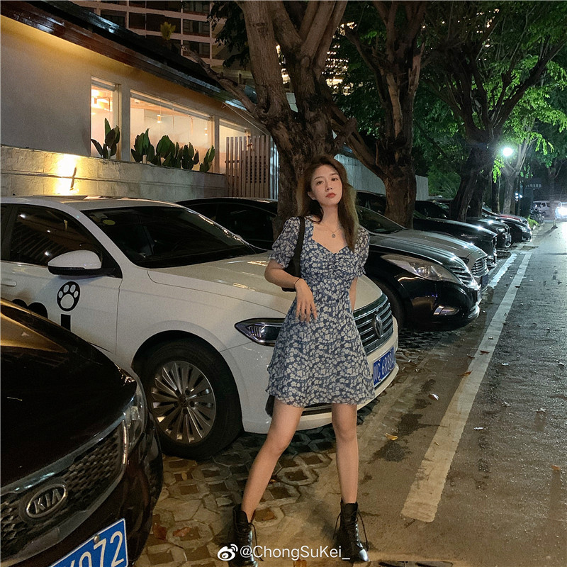 Đầm Ngắn Tay In Họa Tiết Hoa Xinh Xắn Dành Cho Nữ Thời Trang 2021 | BigBuy360 - bigbuy360.vn