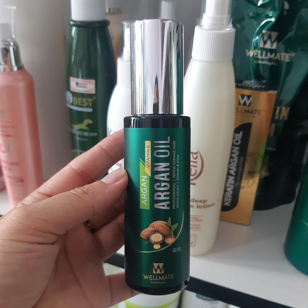 Tinh Dầu Wellmate Phục Hồi Tóc Hư Tổn Nặng Argan Oil Vitamin E 60ml