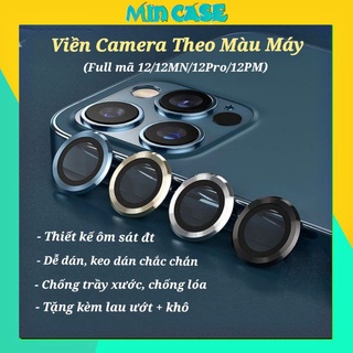 [MÃ 12] Viền Kim Loại Kính Bảo Vệ Camera Dành Cho Iphon 12ProMax/12Pro/12/12Mini - Đủ Màu Theo Máy - Loại Tốt Chống Trầy