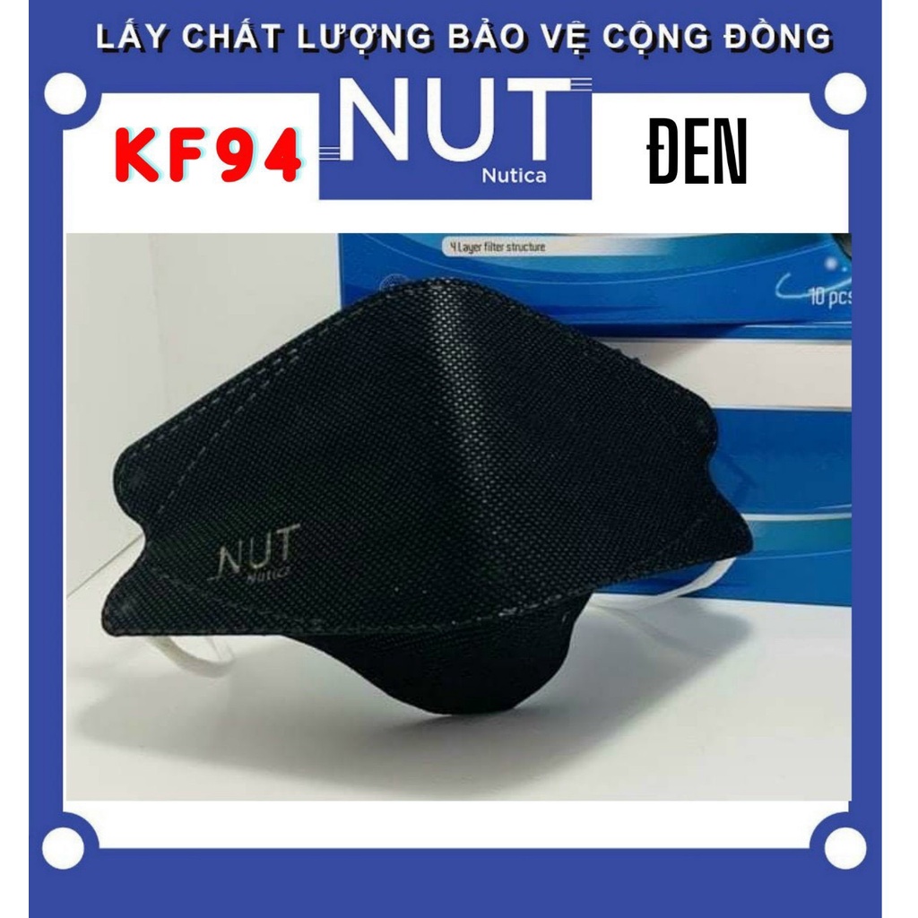 Khẩu trang KF94 4D Hàn Quốc chính hãng NUT kháng khuẩn chống bụi mịn NUTKF94O