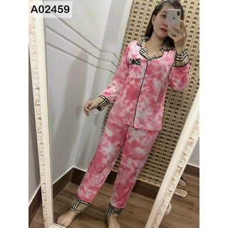 Pizama loang lụa tay dài