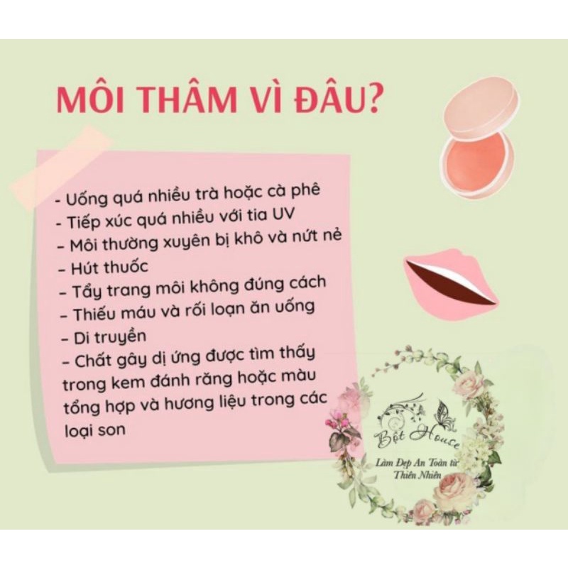 SON DƯỠNG MÔI GẤC HANDMADE NHÀ BỘT