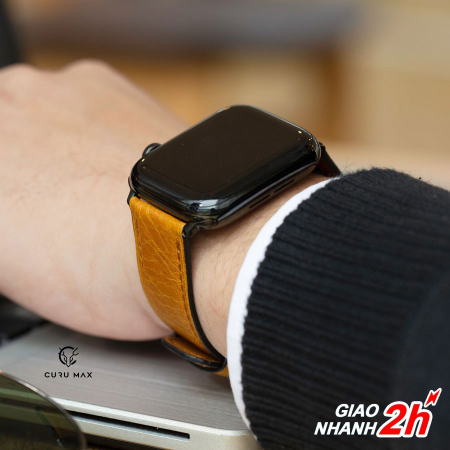 [Mới Nhất 2021] Dây da Textured Leather Band for Apple Watch series 6/5/4/3/2/1