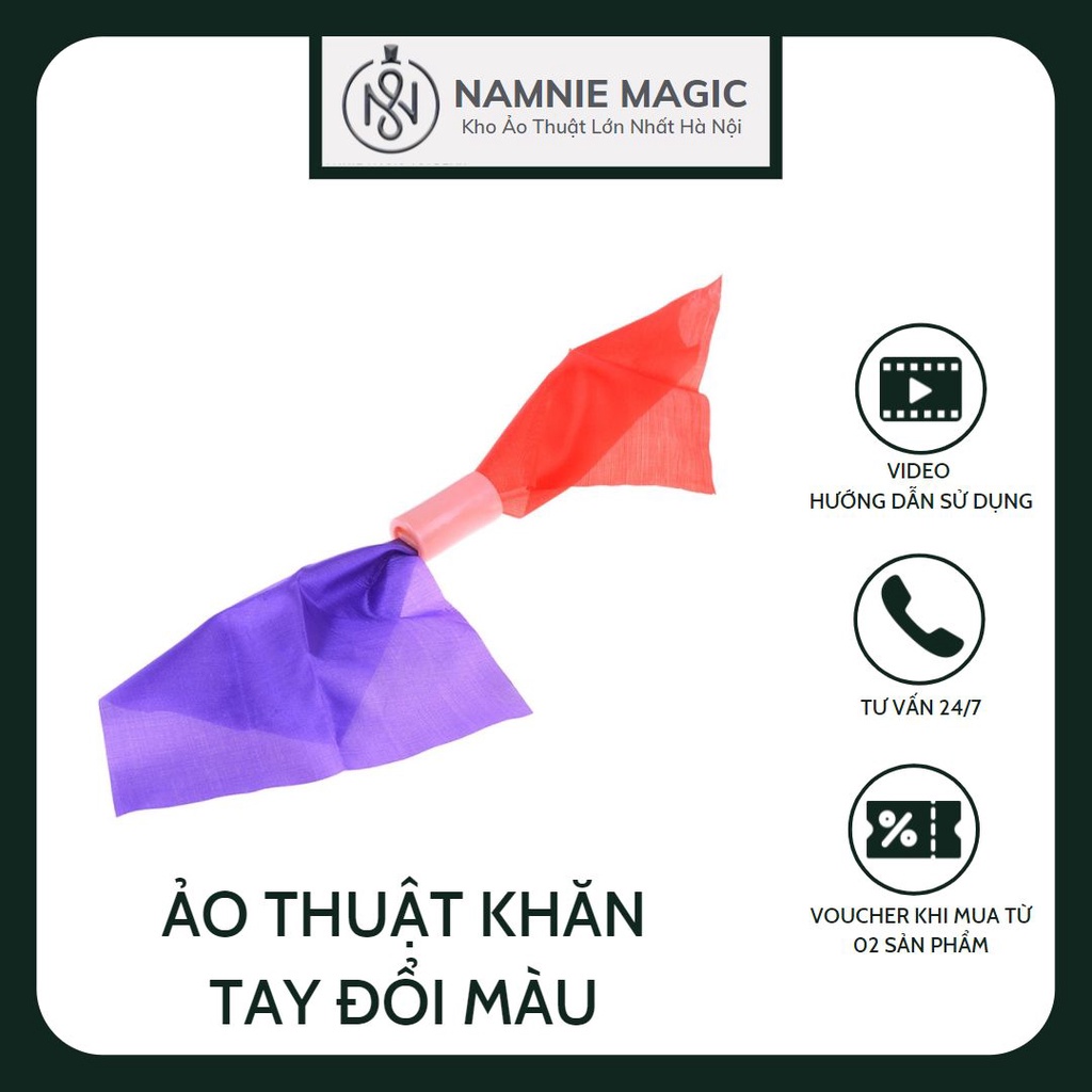 Ảo Thuật Khăn Đổi Màu,Đạo Cụ Ảo Thuật Sân Khấu, Đồ Chơi Sáng Tạo, Thông Minh, Phát Triển Kỹ Năng Cho Bé