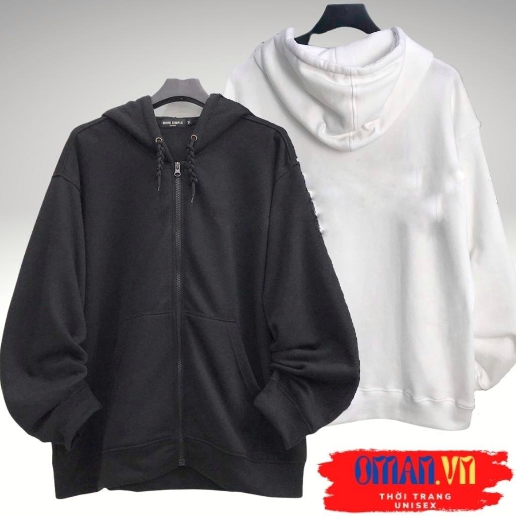 Áo KHOÁC Hoodie TRƠN 2 Màu Nam Nữ Ulzzang Unisex