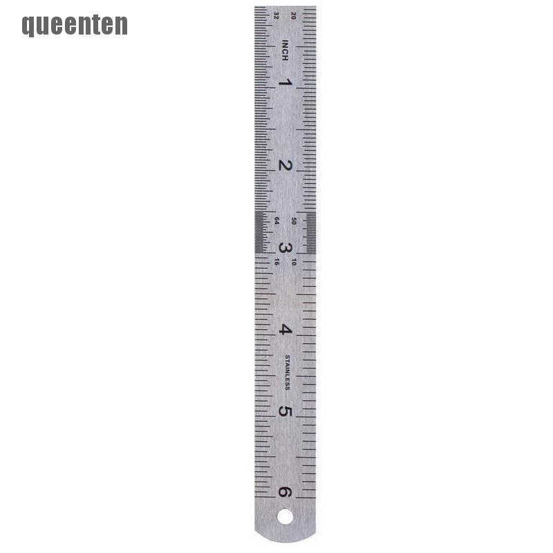 Thước Thẳng Bằng Thép Không Gỉ Hai Mặt 15cm # 6
